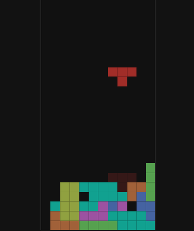 tetris herní plocha